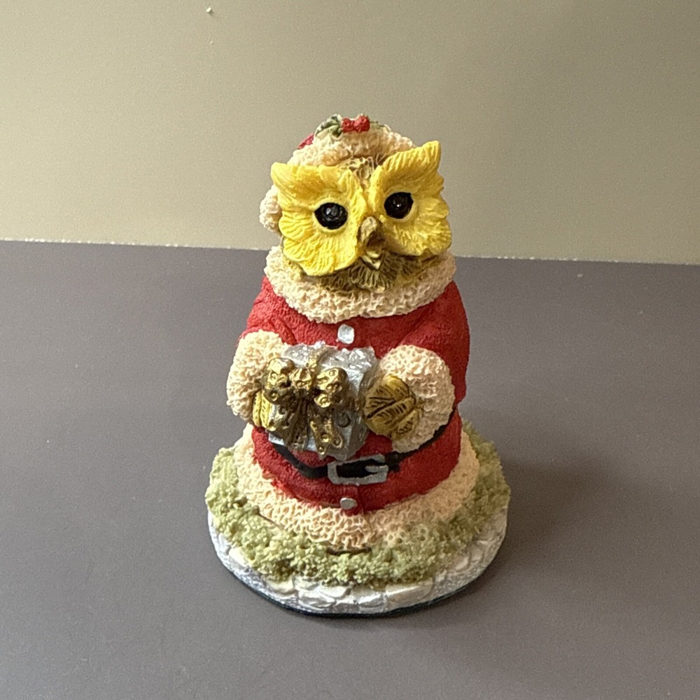 Owl Santa Suit Gift Present 3" Resin Figurine Nagunya